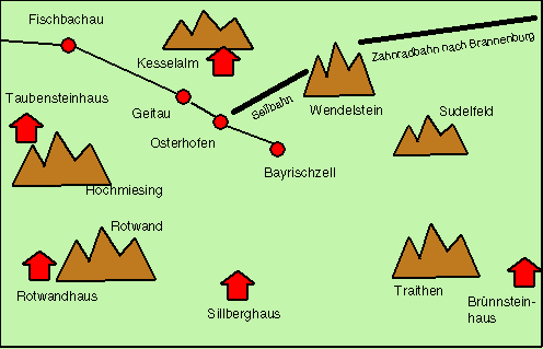 Umgebungsskizze von Bayrischzell